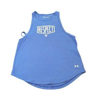 Under Armour Project Rock Blue Tank Top Youth Large Casual Summer
